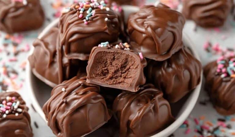 Easy Cool Whip Candy Recipe chocolate truffles with sprinkles