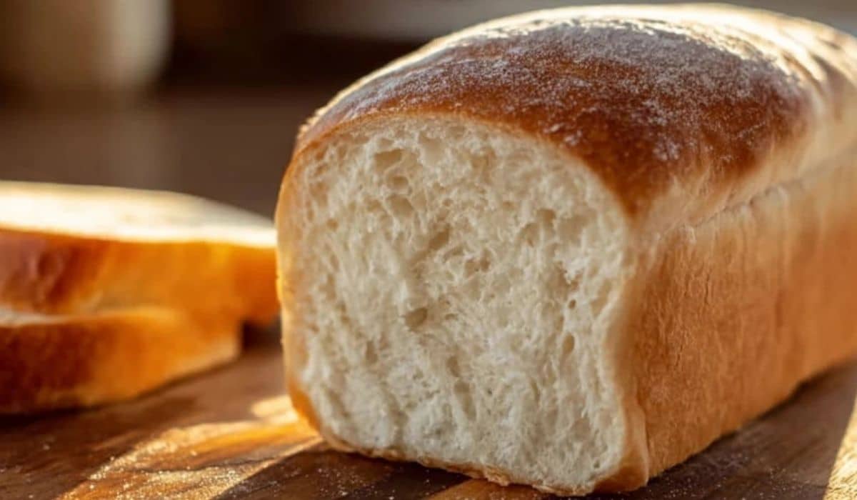 The Best White Bread from Scratch on a wooden board