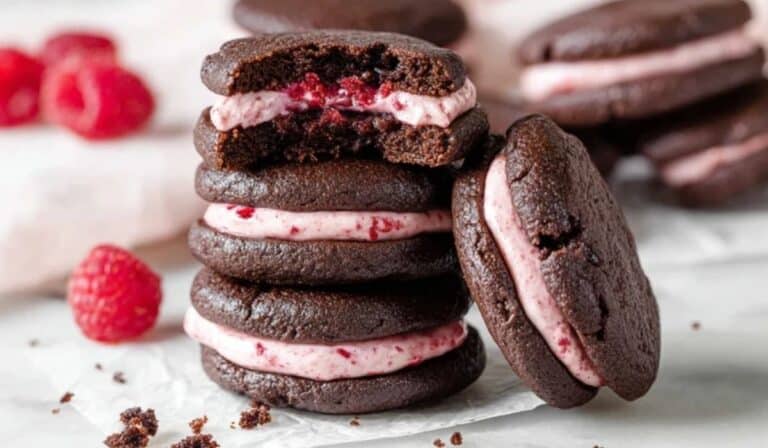 Chocolate Raspberry Sandwich Cookies