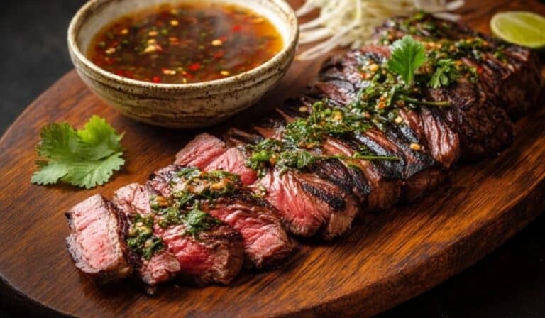 Thai Grilled Tiger Steak with Dipping Sauce