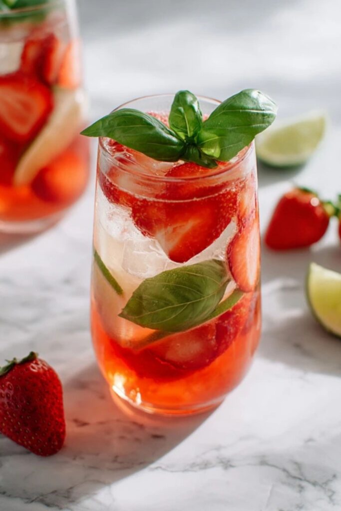 Strawberry Basil Spring Mocktail: Easy Fresh 10-Min Sip